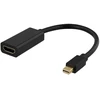 Adapteriai DELTACO DP prie HDMI, 3840x2160 prie 60Hz, 0,2m, juodas / DP-HDMI45