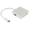 DELTACO Adapteris Mini DisplayPort - DVI / HDMI / DisplayPort, Baltas / DP-MULTI1