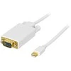 Deltaco DP-VGA201, 2 m, Mini DisplayPort, VGA (D-Sub), Kištukas, Lizdas, Tiesus