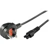 DELTACO kabelis, 3 kontaktų, BS 1363 į IEC 60320 C5 , 250V / 2.5A, 3m, juodas DEL-109F-UK