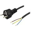 DELTACO grounded cable, CEE 7/7 , max 250V / 10A, 2m, juodas DEL-109R