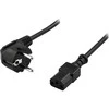 Kabelis DELTACO CEE 7/7 to straight IEC 60320 C13, max 250V / 10A, 0.5m, juodas / DEL-109-50