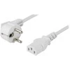 Kabelis Deltaco, 10m, max 250V / 10A, baltas DEL-111AV