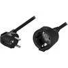 Kabelis DELTACO CEE 7/7 į CEE 7/4 (Schuko), 2.0m, juodas / DEL-112B