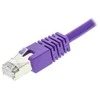 Deltaco F/UTP Cat6 jungiamasis kabelis, LSZH, 3m, violetinis