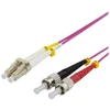 Optinis kabelis, 3 m, LC-ST dvipusis, 50/125, rožinis DELTACO / LCST-73