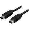 InLine FireWire kabelis 6 kontaktų kištukas - 6 kontaktų kištukas, 2 m, juodas