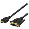 Deltaco HDMI-113D, 3 m, HDMI A tipo (standartinis), DVI-D, kištukas, kištukas, tiesus