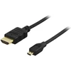 Goobay DELTACO HDMI laidas, 1,4 + E, 19 kontaktų ha-Micro 19 kontaktų ha, 1080p, juodas, 3m