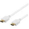 DELTACO didelės spartos aukščiausios kokybės HDMI kabelis, 0,5 m, Ethernet, 4K UHD, baltas