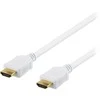 DELTACO didelės spartos aukščiausios kokybės HDMI kabelis, 2 m, Ethernet, 4K UHD, baltas
