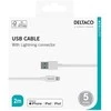 Under_Develo Lightning kabelis DELTACO USB-A -Lightning, 2m, Apple C189 chipset, MFi, FSC ženklinta pakuotė, baltas / IPLH-402