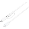 USB-C - USB-C + Lightning adapteris DELTACO, 2 viename, 1 m, baltas / IPLH-442-1 / 1903217