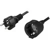 DELTACO kabelis CEE 7/7 į CEE 7/4 (Schuko) , 3m juodas / DEL-112S