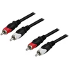 Inline Audio kabelis DELTACO 2xRCA ha - ha, 5.0m / / MM-112