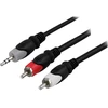 Deltaco MM-144, 3,5 mm, kištukas, RCA, kištukas, 15 m, juodas