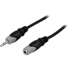 Kabelis Deltaco Jack 3.5mm - Jack 3.5mm 1m juoda (DELTACO MM-159 - forlængerkabel til audi)
