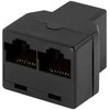 Trišakis lizdas 8P / 8C RJ45 DELTACO juodas / MD-13A