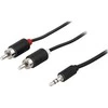 Deltaco MM-140A, 3,5 mm, kištukas, RCA, kištukas, 2 m, juodas