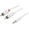 Deltaco MM-140B, 3,5 mm, kištukas, RCA, kištukas, 2 m, baltas