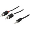 Deltaco MM-142A, 3,5 mm, kištukas, RCA, kištukas, 5 m, juodas
