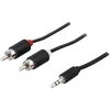 Deltaco MM-143A, 3.5 mm, vyriškas, RCA, vyriškas, 10 m, juodas