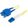 DELTACO optinis kabelis , LC - SC, 9/125, OS2, dvipusis, vienmodis, 10m / LCSC-10S