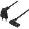 DELTACO ojordad aparatinis kabelis, 5m, CEE 7/16 - IEC 60320 C7, juodas