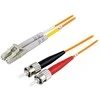 Optinis kabelis OM1, LC - ST, dvipusis, UPC, 62,5 / 125, 2m DELTACO oranžinis / LCST-2M