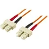 OM1 optinis kabelis DELTACO, SC - SC, duplex, UPC, 62,5/125, 5m, oranžinis / FB-55