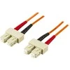 OM1 Optinis kabelis DELTACO, SC - SC, duplex, UPC, 62,5/125, 1m, oranžinis / FB-51