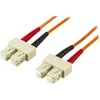 OM1 optinis kabelis DELTACO, SC - SC, duplex, UPC, 62,5/125, 20m, oranžinis / FB-520