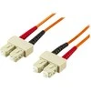 OM1 optinis kabelis DELTACO, SC - SC, duplex, UPC, 62,5/125, 25m, oranžinis / FB-525