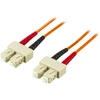 OM1 optinis kabelis DELTACO, SC - SC, duplex, UPC, 62,5/125, 25m, oranžinis / FB-525