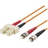 OM1 optinis kabelis DELTACO, SC - ST, duplex, UPC, 62.5/125, 2m, oranžinis / FB-42