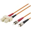 OM1 optinis kabelis DELTACO, SC - ST, duplex, UPC, 62.5/125, 5m, oranžinis / FB-45
