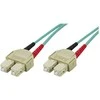 OM3 optinis kabelis DELTACO, SC - SC, duplex, multimode, 50/125, 1m / SCSC-61