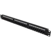 Deltaco Patch UTP 1U, 19" metalinė panelė 24xRJ45, Cat6 / PAN-108