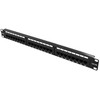 Deltacoimp DELTACO 19 "komutacinė panelė, 24xRJ45, Cat6a, UTP, 1U, 10Gbps, metalinė, juoda / PAN-124