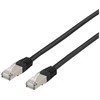 DELTACO - Komutacinis kabelis - RJ-45 (kištukas) į RJ-45 (kištukas) - 7 m - F/UTP (folija dengta neekranuota susukta pora) - CAT 6a - be halogenų, lieto plieno - juodas