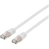 DELTACO - Komutacinis kabelis - RJ-45 (kištukas) į RJ-45 (kištukas) - 5 m - F/UTP (folija dengta neekranuota susukta pora) - CAT 6a - be halogenų, lieto korpuso - baltas