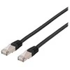 DELTACO - Komutacinis kabelis - RJ-45 (kištukas) į RJ-45 (kištukas) - 20 m - F/UTP (folija dengta neekranuota susukta pora) - CAT 6a - be halogenų, lieto plieno - juodas