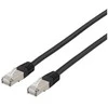 DELTACO - Patch kabelis - RJ-45 (kištukas) į RJ-45 (kištukas) - 2 m - F/UTP (folija dengta neekranuota susukta pora) - CAT 6a - be halogenų, lieto plieno - juodas