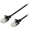 U/UTP Cat6a jungiamasis kabelis DELTACO, plonas, 3,5 mm skersmens, 0,3 m, juodas / UUTP-1007