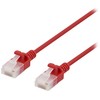 Deltaco - Tinklo kabelis (patch) - RJ-45 (kištukas) į RJ-45 (kištukas) - 30 cm - UTP - CAT 6a - be halogenų, formuotas, su kabliuku - raudonas