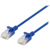 DELTACO U/UTP Cat6a jungiamasis kabelis, plonas, 3,5 mm skersmens, 1,5 m, mėlynas