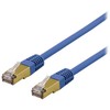 DELTACO S/FTP Cat6a tinklo kabelis, delta sertifikuotas, LSZH, 1 m, mėlynas
