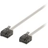 U/UTP Cat6a kabelis DELTACO, plokščias, 0,5 m, 1 mm, pilkas / UUTP-2010