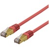 DELTACO S/FTP Cat6a tinklo kabelis, delta sertifikatas, LSZH, 3 m, raudonas