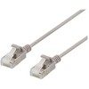 DELTACO U/FTP Cat6a tinklo kabelis, plonas, 3,8 mm skersmens, 0,5 m, pilkas